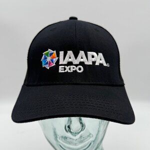 IAAPA Expo Black Hat Snapback Trucker Cap One Size Adjust Theme Park Attractions